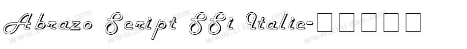 Abrazo Script SSi Italic字体转换